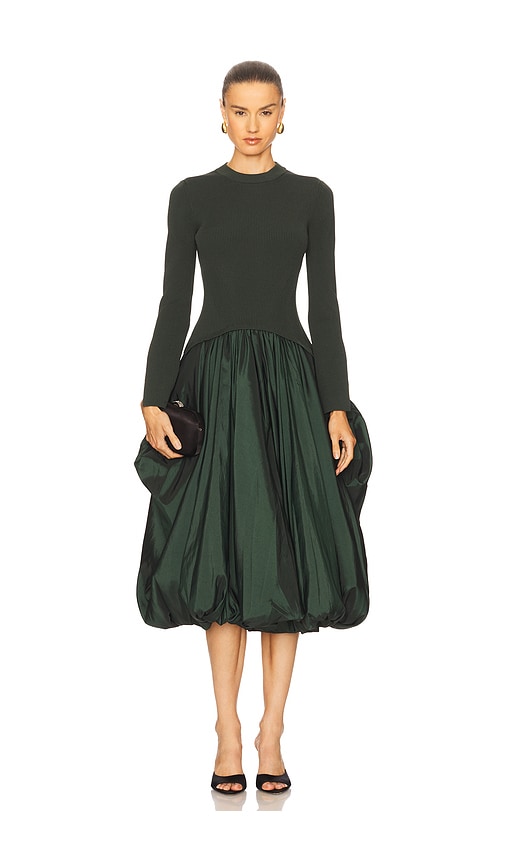 Simkhai Kenlie Balloon Skirt Dress In Green