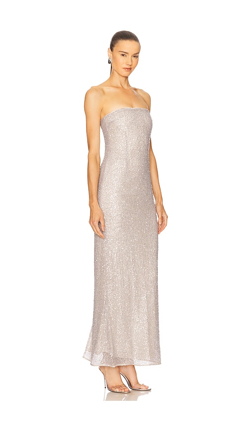 Simkhai Xyla Sequined Gown In Silver