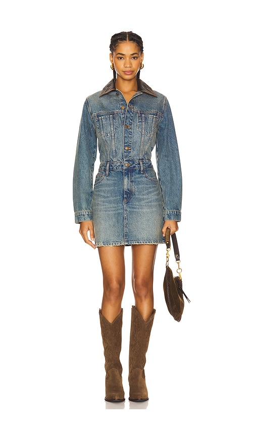 Maxella Denim Jacket Mini Dress in Blue. - size 0 (also in 2, 4, 6, 8) - SIMKHAI - Modalova