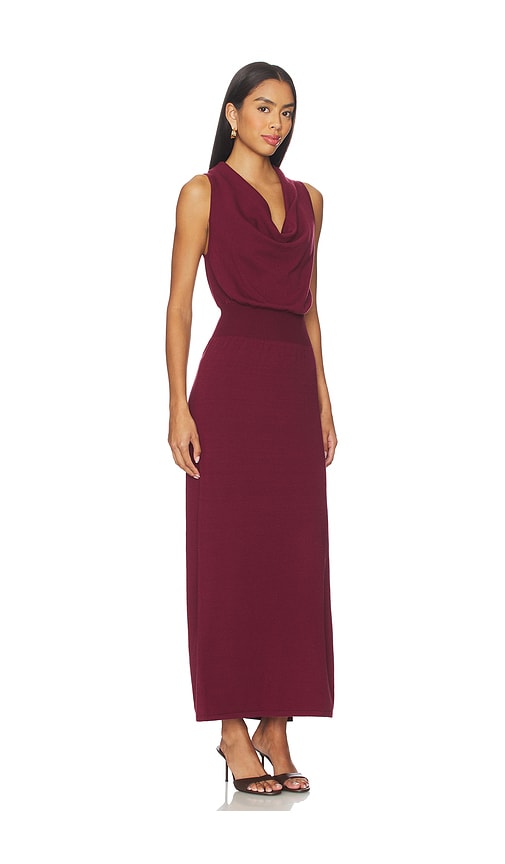 Simkhai Ramona Knit Cowl-neck Midi Dress In Red