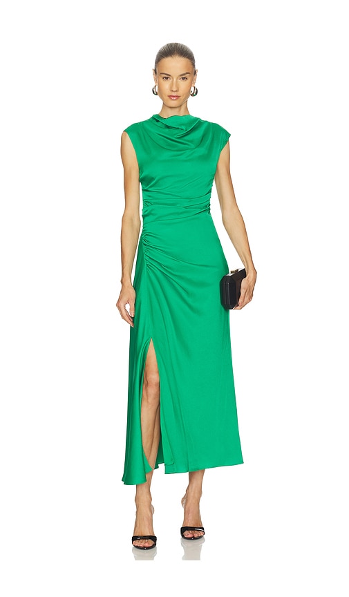 Burke Draped Mini Dress in Green. - size 0 (also in 10, 2, 4, 6, 8) - SIMKHAI - Modalova