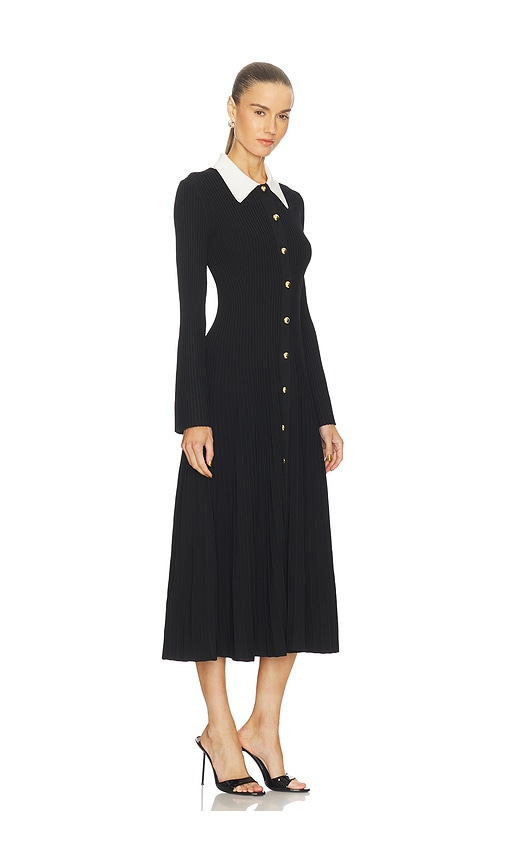 Simkhai Philippa Ribbed-knit Midi Dress In Black