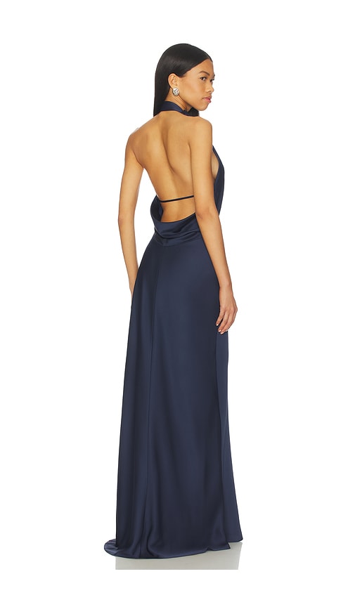 Simkhai Reannon Draped Gown In Blue