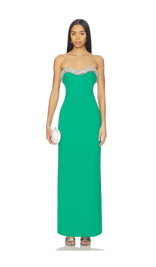 Simkhai Riona Bustier Gown In Green