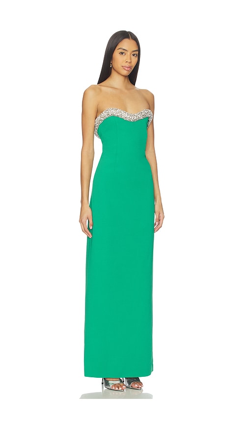 Simkhai Riona Bustier Gown In Green
