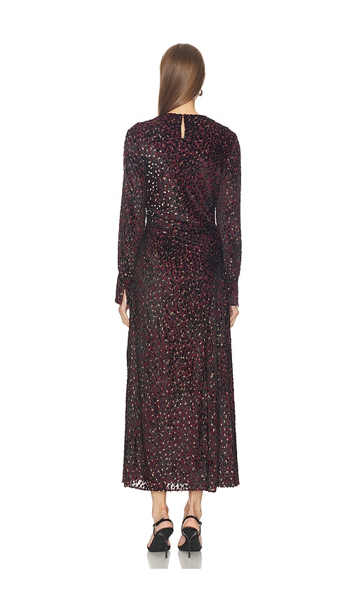  Simkhai Vestido A Media Pierna Drapeado Ashby En Color Burgundy Talla 0  (también En 10, 2, 4, 6, 8). 