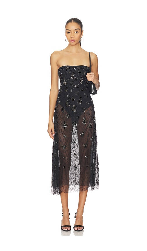 Simkhai Carmela Midi Dress In Black