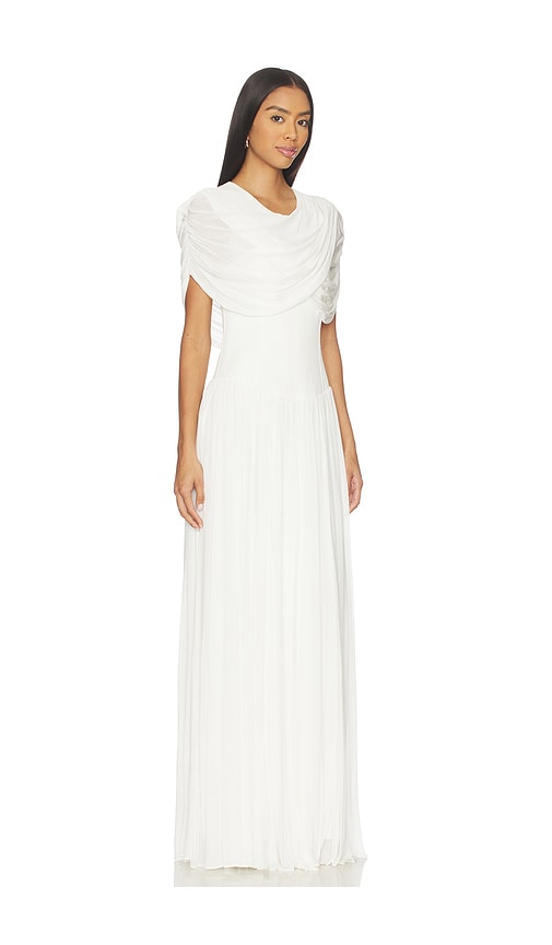 Simkhai Women's Nancie Draped Jersey Cape Midi Maxi Dress In Ivory In White