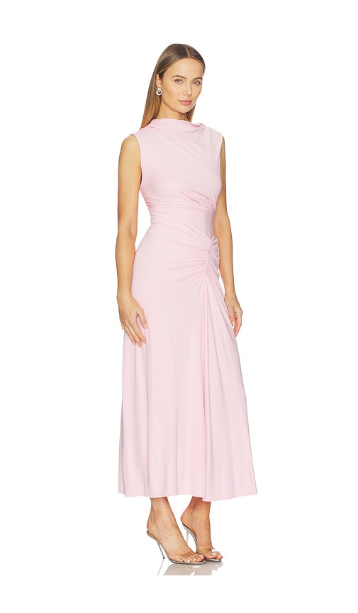 Simkhai Acacia Draped Jersey Dress In Pink