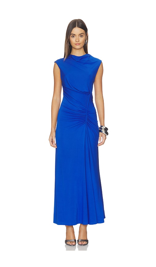 SIMKHAI Acacia Draped Jersey Midi Dress