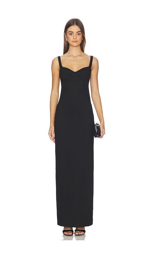 SIMKHAI Cabot Sculpted Scuba Maxi Dress