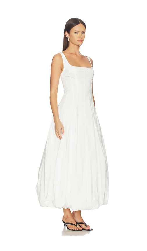 Simkhai Women's Hally Cotton Poplin Gathered Bubble Midi Dress In White