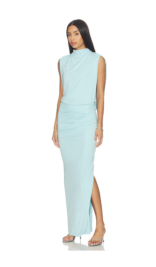 SIMKHAI Vale Draped Jersey Midi Dress | Thumbnail 3