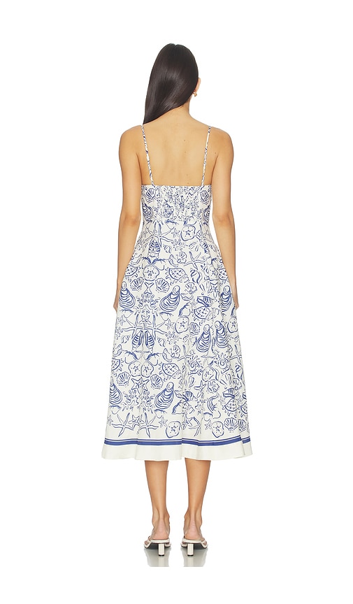  Simkhai Bustierkleid In Midilänge Analise In Navy,white. Größe S. Also In M. 
