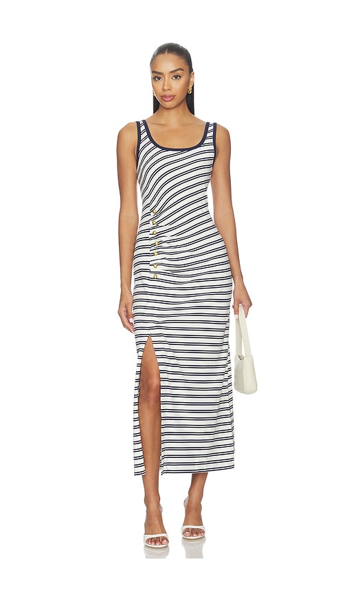 SIMKHAI Becker Cotton Jersey Midi Dress