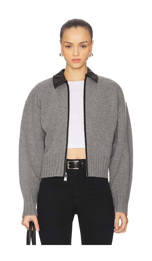 Simkhai Zofia Zipper Cardigan In Gold