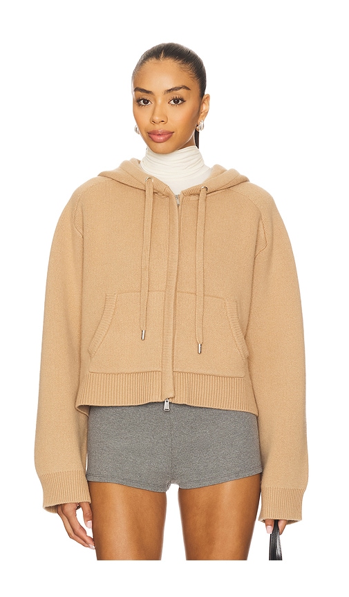 Simkhai Dakota Cropped Hoodie In Brown