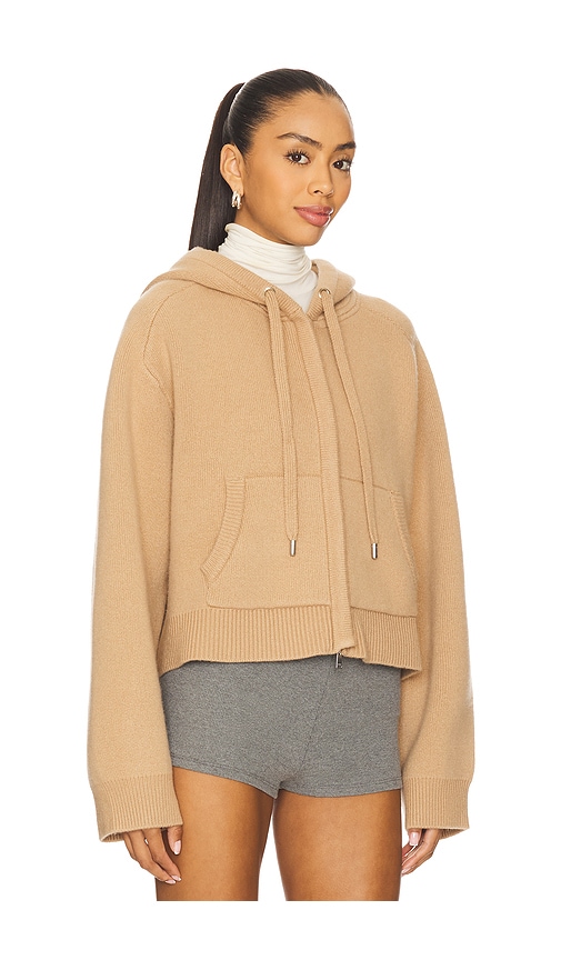Simkhai Dakota Cropped Hoodie In Brown