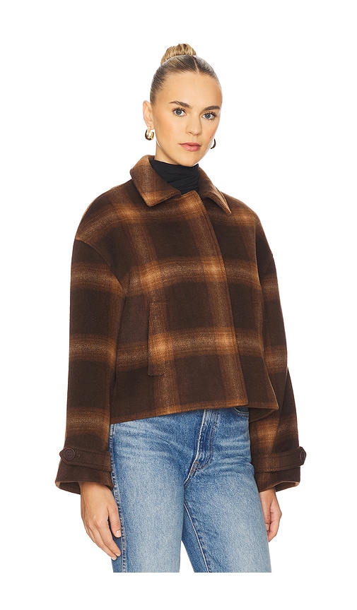 Simkhai Colby Plaid Jacket In Brown