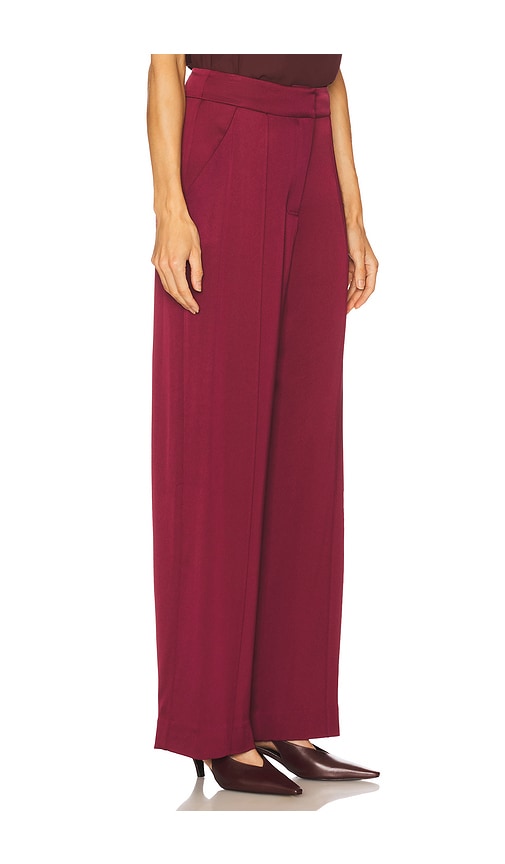 Simkhai Kyra Wide Leg Pant In Red