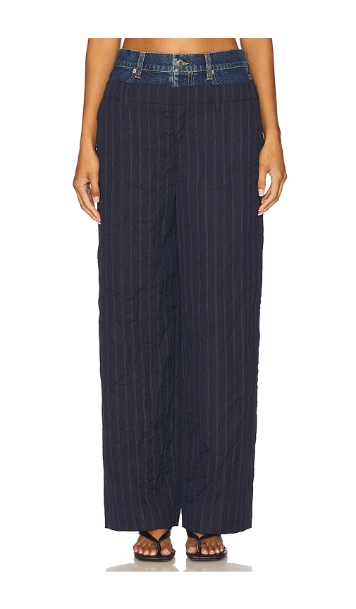 Ophelia Double Waistband Combo Pant in Navy. - size 0 (also in 2, 4, 6) - SIMKHAI - Modalova