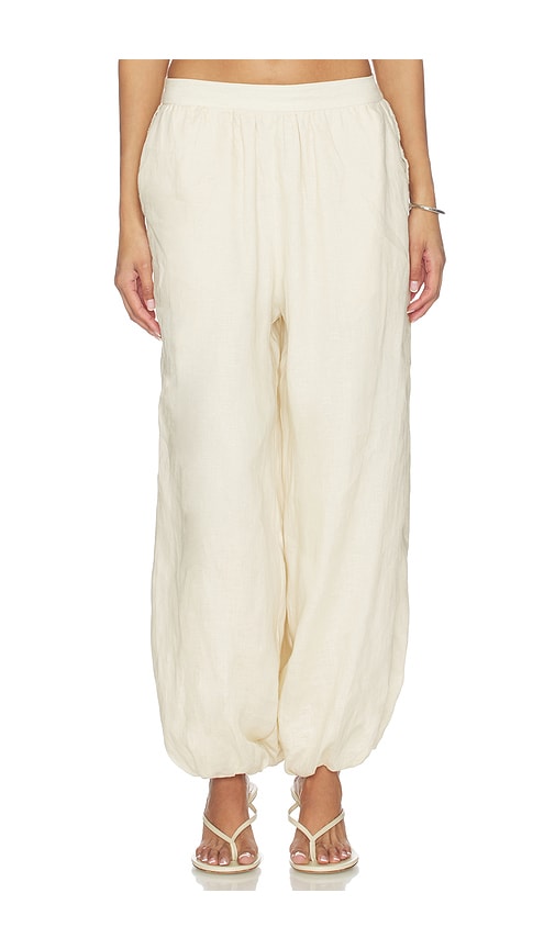 SIMKHAI Selah Linen Lace Balloon Pant