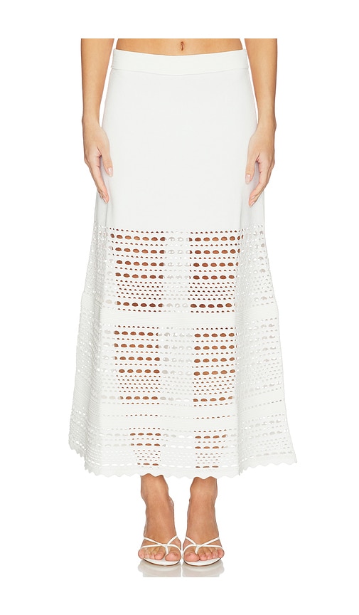 SIMKHAI Westly Open Stitch Knit Skirt