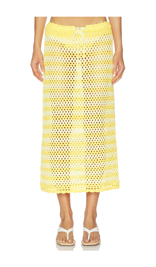 SIMKHAI Welles Crochet Midi Skirt