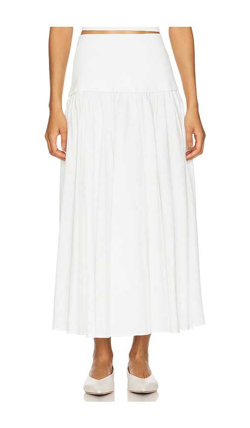 SIMKHAI Stella Maxi Skirt in White