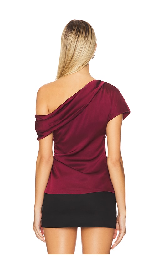  Simkhai Drapiertes Top Phoebe In Red. Größe 4. Also In 8. 