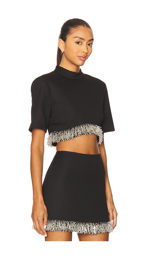 Simkhai Jalen Cropped Top In Black