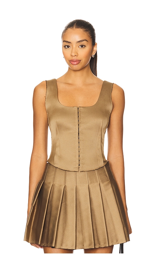 Carly Top in Metallic Bronze. - size 0 (also in 10, 4, 6, 8) - SIMKHAI - Modalova