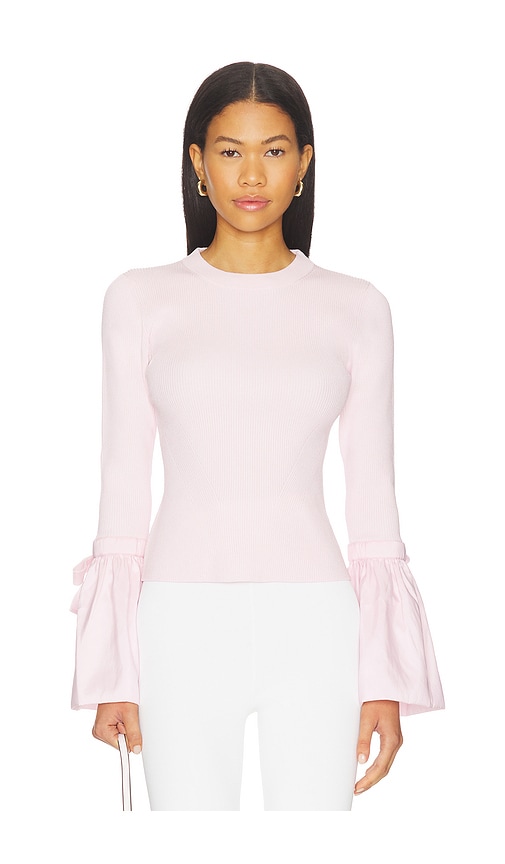 Simkhai Agata Long Sleeve Top In Pink