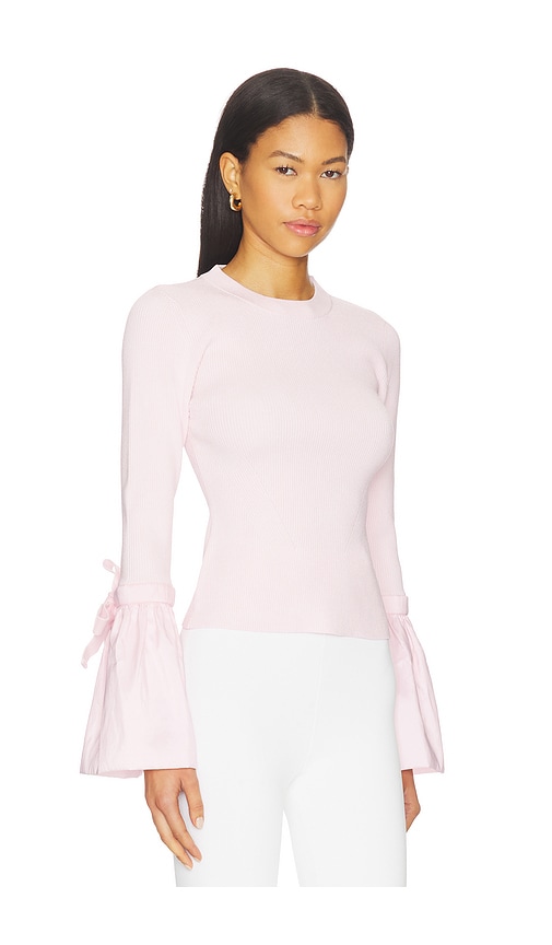 Simkhai Agata Long Sleeve Top In Pink