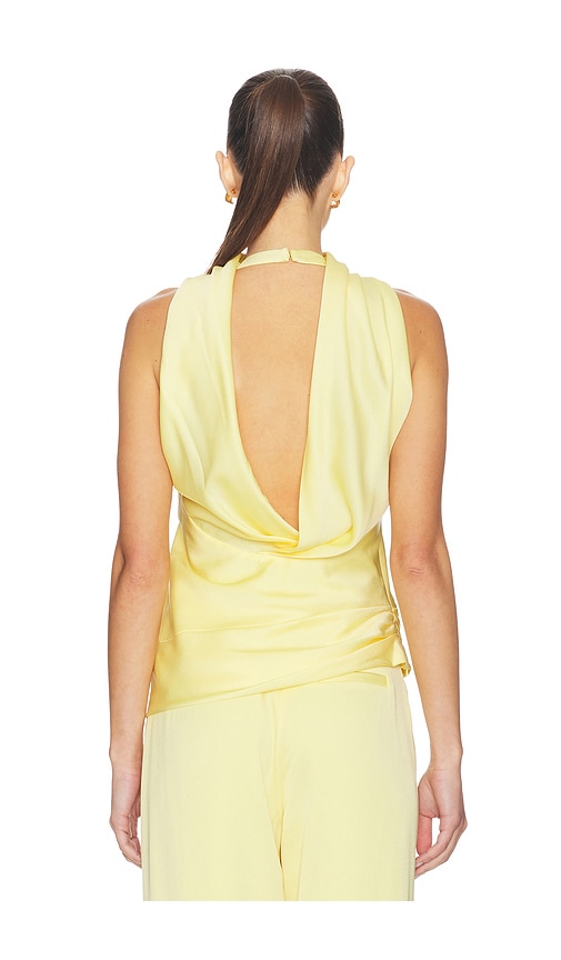  Simkhai Cape-top Aus Satin Samira In Lemon. Größe 8. Also In 10. 
