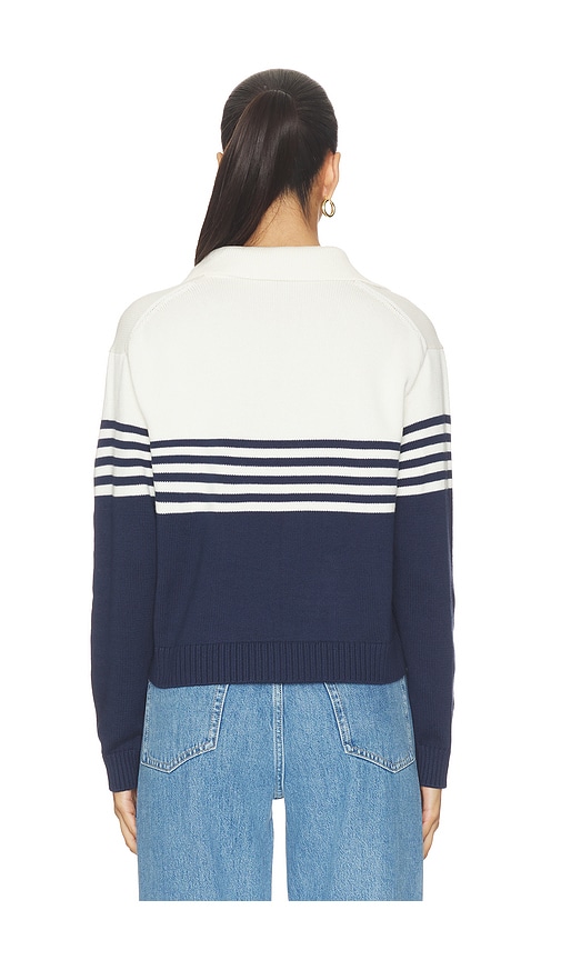  Simkhai Poloshirt Aus Strick Jules In White,navy. Größe Xs. Also In M, L, S. 