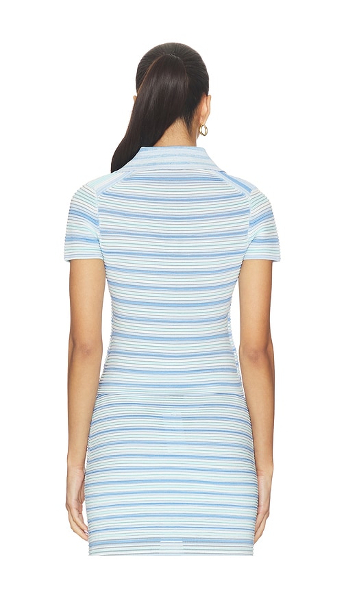  Simkhai Poloshirt Aus Strick Paxton In Blue. Größe Xs. Also In M, L. 
