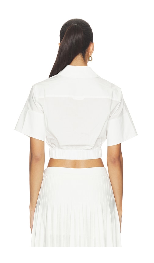  Simkhai Cropped-top Mit Kurzen ärmeln Sabrina In White. Größe Xs. Also In S. 