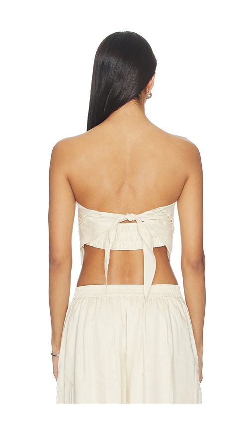  Simkhai Oberteil Lahni Linen Lace In Beige. Größe Xs. Also In S. 