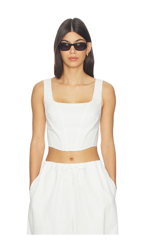 SIMKHAI Clio Cotton Bustier Top