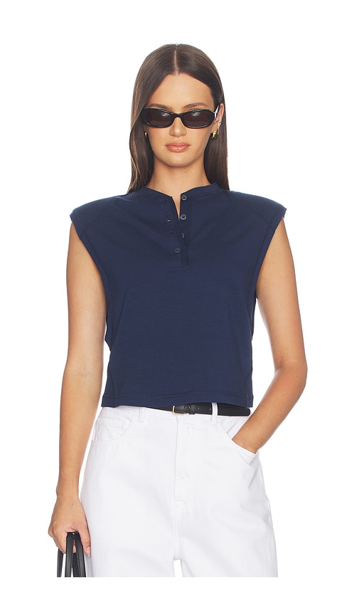 SIMKHAI TOP SANS MANCHES NESSIE en Navy Taille S Also en XS M 195 €