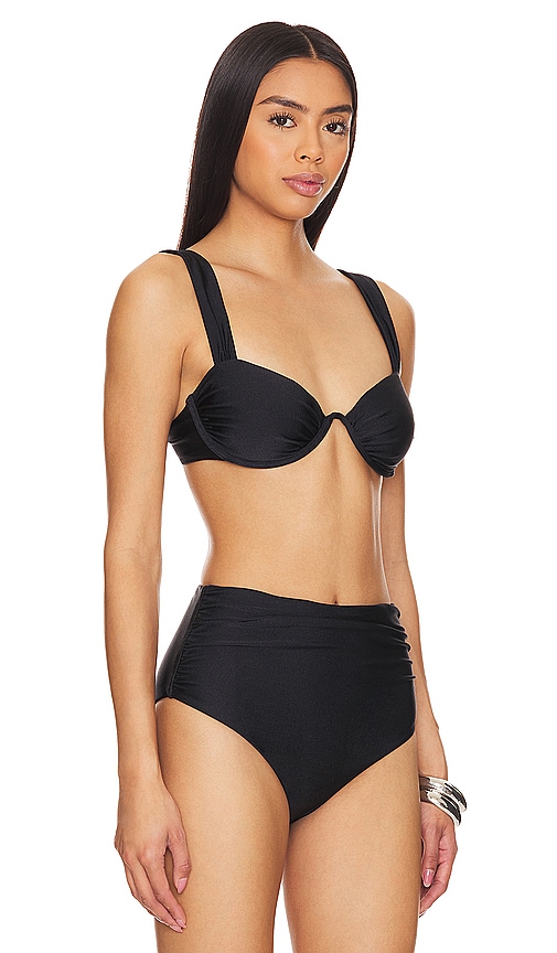 Shop Simkhai Anniston Bikini Top In Black