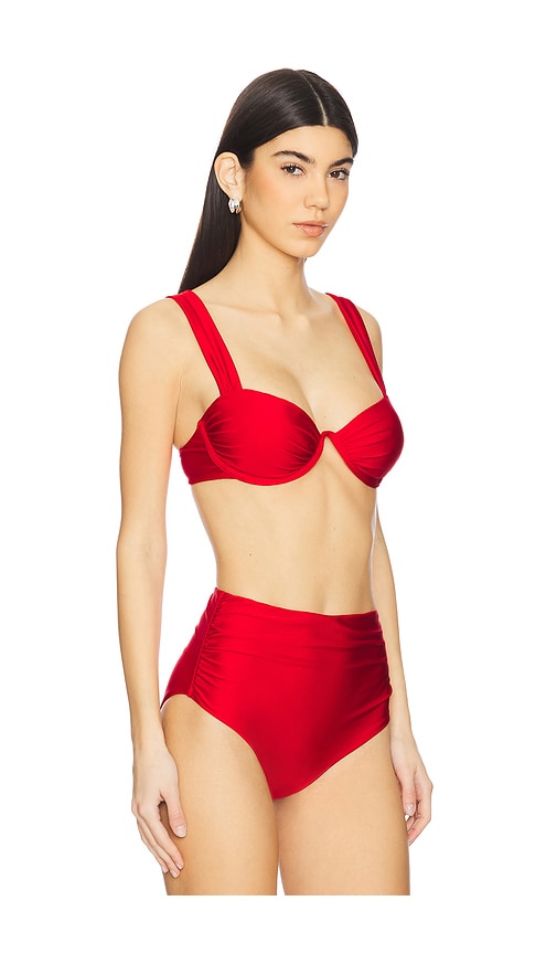 Simkhai Anniston Bikini Top In Fiery Red