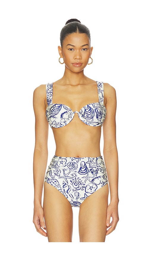 SIMKHAI Anniston Ruched Cup Bikini Top