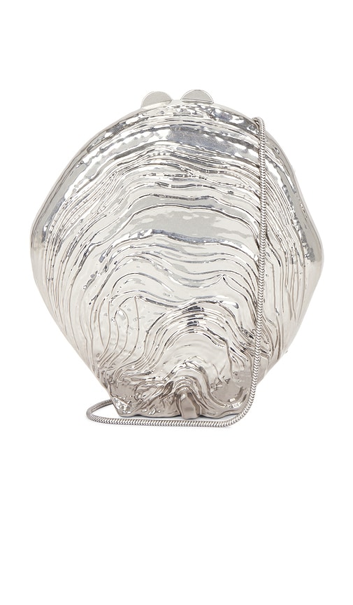 SIMKHAI Cove Shell Clutch in Silver
