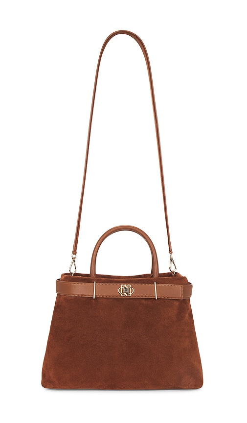 Simkhai Roan Suede Top Handle Tote In Brown
