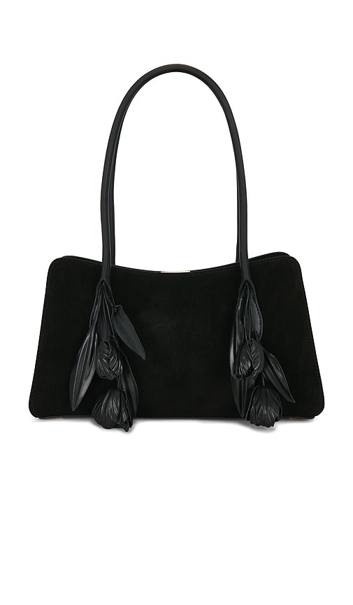 SIMKHAI Fleur Shoulder Bag in Black.