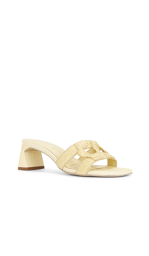 Simkhai Monogram Raffia Block Heel In Neutral
