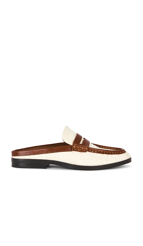 Simkhai Dean Canvas Combo Loafer Mules Natural Saddle In Multi