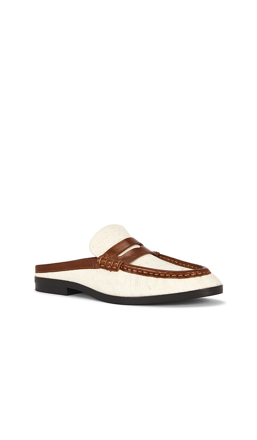 Simkhai Dean Canvas Combo Loafer Mules Natural Saddle In Multi